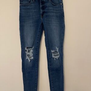 Distressed Good American Jeans